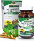 Nature'S Answer Ashwagandha Root with Holy Basil 60 Capsules | Supports a Healthy Response to Stress | Calm. Relax and Unwind. | Gluten | Non-GMO | Kosher | Vegan | Vegetarian