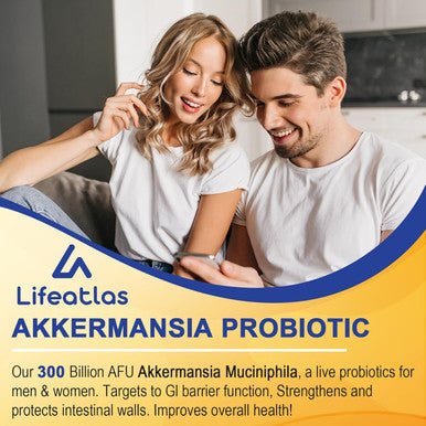 Glp-1 Supplement 300 Billion Afu Akkermansia Muciniphila, Akkermansia Probiotic For Women Men, Akka Superbiotics For Glp-1 Production, Digestive, Gut, Immunity, Enhances Gut Lining Function, 60 Caps