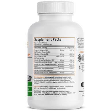 Bronson Vitamin B Complex 250 Tablets