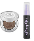 Urban Decay Moondust Eyeshadow Compact Lithium All Nighter LongLasting Makeup Setting Spray 1 fl oz Brown with Iridescent 3D Sparkle Maximum Glitter Minimum Fallout