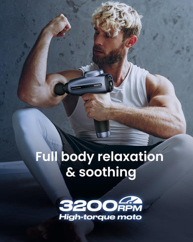 Renpho Massage Gun Deep Tissue, Fsa Hsa Eligible Percussion Muscle Massage Gun For Athletes, Electric Handheld Massager Gun For Pain Relief Relax 6 Massage Head, 15 Speed