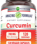 Amazing Nutrition Formulas Curcumin Supplement | 700 Mg | 120 Veggie Capsules | Turmeric Root Extract | Non-GMO | Gluten | Made in USA