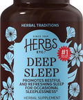 Herbs Etc. Deep Sleep Softgels Holistic Bedtime Supplement for Calming Sleep Aid Chamomile Lemon Balm Extract & Passionflower