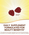 Nature's Way Alive Hair Skin and Nails Gummies with Biotin and Collagen Beauty Support 60 Strawberry Flavored Gummies