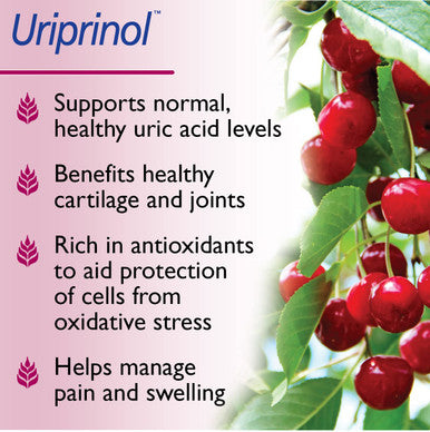 Uriprinol, Uric Acid Cleanse, 60Ct, Twice Daily, Montmorency Cherry Complex With Celery Seed, Turmeric And Banaba Leaf, Vegan