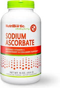 NutriBiotic Sodium Ascorbate Buffered Vitamin C Powder Vegan NonAcidic and Easier on Digestion Than Ascorbic Acid Essential Immune Support and Antioxidant Supplement Gluten and GMO 16 Oz