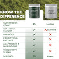 Trueseamoss Super Greens Powder With Matcha For Digestive & Gut Health 25 Superfoods With Probiotics Prebiotics Enzymes & Sea Moss Vegan Superfood Powder For Bloating & Regularity 30 Servings