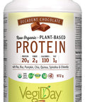 VegiDay Raw Organic Plant Based Protein Decadent Chocolate
