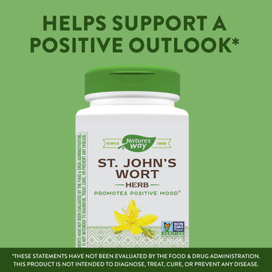Nature'S Way Premium St. John S Wort Herb, Promotes A Positive Outlook*, 700 Mg Per Serving, 180 Vegan Capsules