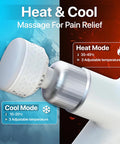 Handheld Massager With Hot & Cold Therapy Adjustable Silicone Heads For Targeted Relief, Deep Tissue Massage, And Relaxation Portable, Rechargeable, For Muscle Recovery & Stress Relief