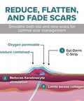 Epiderm Silicone Gel Scar Strips - Premium-Grade Silicone Scar Tape For Optimal Scar Care-Versatile, Flexible & Reusable - Ideal For C-Section, Tummy Tuck & Cardiac Surgery Scars - 1.4"X6", Clear