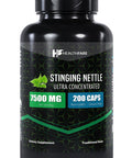 Healthfare Stinging Nettle Leaf Extract 7500Mg | 200 Caps | Non-Gmo | Gluten-Free | Naturally Supports Allergy, Joint & Prostate Health | Urtica Dioica Supplement