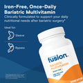 Bariatric Fusion Bariatric Multivitamin Without Iron 1 Per Day Post Surgery Patients Iron Free Vitamin for Gastric Bypass and Sleeve Gastrectomy Easy to Swallow 90 Capsules Three Month Supply