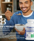 Bronson Men'S Probiotic 50 Billion Cfu Plus Prebiotic With Ashwagandha, Fenugreek & Zinc, Supports Healthy Digestion & Immune Function Non-Gmo, 60 Vegetarian Capsules