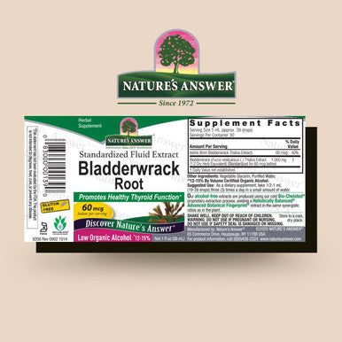 Nature'S Answer Bladderwrack Thallus with Organic Low Alcohol 1 Fluid Ounce | Natural Immune Booster | Supports Digestion | Promotes a Healthy Thyroid