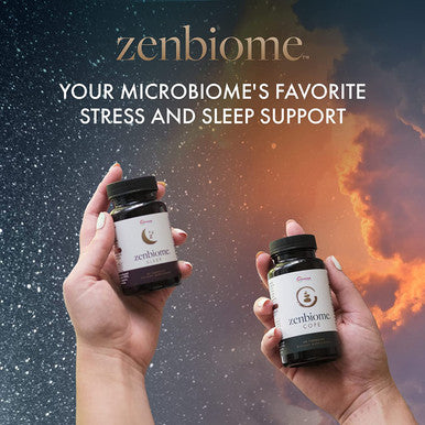 Microbiome Labs Stress Management Bundle - ZenBiome Cope (60 Capsules) Zenbiome Sleep (30 Capsules) - Two 'Psychobiotic' Probiotic Supplements