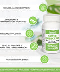 Supersmart Super Quercetin 1000 mg Per Serving Natural Allergy Relief Anti Inflammatory Antioxidant Supplement Support Healthy Cardiovascular System NonGMO Gluten Free 60 Tablets