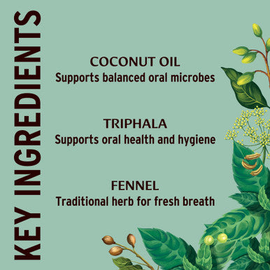 Banyan Botanicals Mint Daily Swish Organic Ayurvedic Pulling Oil with Coconut Oil Mouthwash for Fresh Breath and Sparkling Oral Health 8 oz