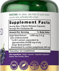 Carlyle Grape Seed Extract 24000 mg Equivalent 240 Capsules | Maximum Strength Standardized Extract | Non-GMO Gluten