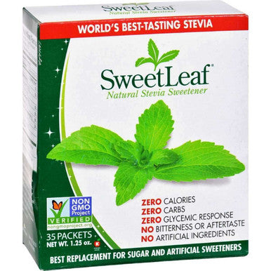 Sweetleaf Stevia Powder Packets - Zero Calorie Sweetener with Stevia Leaf Extract No Artificial Sweetener Additive Sugar Keto Friendly Non GMO Gluten - 35 Packets (Pack of 1)
