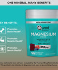 Qunol Magnesium Citrate Soft Chews 350mg Extra Strength Magnesium Supplement High Absorption to Support Nerve Bone and Muscle Health 90 Count
