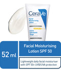 Cerave Am Facial Moisturising Lotion Spf50 With Ceramides & Vitamin E For Normal To Dry Skin 52Ml & Blemish Control Face Cleanser With 2% Salicylic Acid & Niacinamide For Blemish-Prone Skin 236Ml