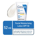 Cerave Hydrating Cleanser For Normal To Dry Skin 1 Litre With Hyaluronic Acid And 3 Essential Ceramides & Am Facial Moisturising Lotion Spf50 With Ceramides & Vitamin E For Normal To Dry Skin 52Ml
