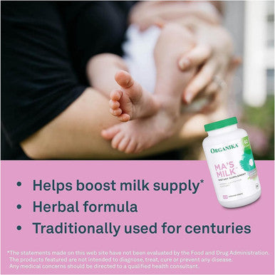 Organika Ma'S Milk- Supports Breast Milk Production- Contains Blessed Thistle, Fenugreek, And Moringa- 120 Vcaps