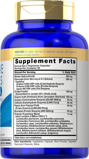 Carlyle Digestive Enzymes | With Probiotics & Prebiotics | 180 Capsules | Vegetarian, Non-Gmo And Gluten Free Supplement