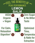 Usda Organic Lemon Balm Tincture. Liquid Organic Lemon Balm Oil Drops Supplement For Relaxation, Calm, Digestion. Vegan Leaf Extr