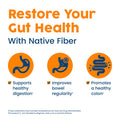 NativePath Organic Baobab Prebiotic Fiber Powder - Digestive Health Supplement - Natural Orange Flavor 30 Servings