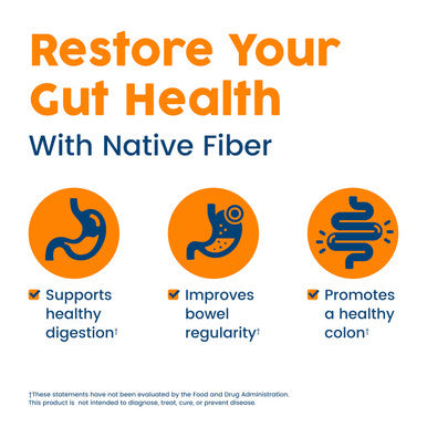 NativePath Organic Baobab Prebiotic Fiber Powder - Digestive Health Supplement - Natural Orange Flavor 30 Servings