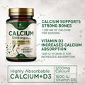 Nature'S Nutrition Calcium 1200 mg with Vitamin D3 Calcium Supplement Vitamins Supports Bone Strength Teeth & Immune System Calcium Supplements for Women & Men Nature's Absorbable Calcium Carbonate - 240 Tablets
