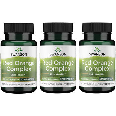 Swanson Red Orange Complex 500 Milligrams 30 Veg Capsules (3 Pack)