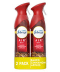 Febreze Air Mist Air Freshener Spray Odor-Fighting Room Spray Air Fresheners For Home And Bathroom And Kitchen Aerosol Can Baked Cinnamon Apples Scent 8.8Oz 2 Count
