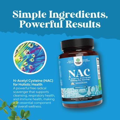 Natures Craft NAC Supplement N-Acetyl Cysteine 1000mg - Vegan High Absorption Non-Smelly NAC 1000mg Capsules Glutathione Precursor for Liver Cleanse Detox & Repair plus Lung Health and Immunity Support (2 Months)