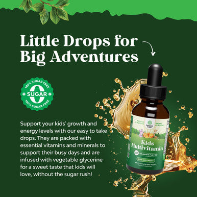 Natures Craft Liquid Multivitamin for Kids Immunity Support - Yummy Toddler Multivitamin Supplement with a C D3 E B6 and D3 Liquid Vitamins for Kids of All Ages - High Absorption Kids Liquid Multivitamin (2 Pack)