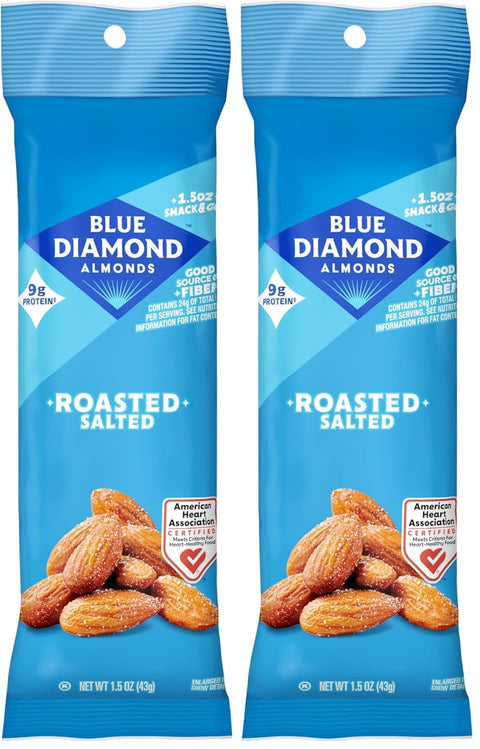 Blue Diamond Almonds, Smokehouse Flavored Snack Nuts, Single Serve Bags (1.5 Oz. Tubes, Pack of 12)
