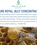 Holistic Bin Royal Jelly Powder 3X Concentration (25 Servings)| Rich in Proteins (Collagen), Amino s, Probiotics, Superfood