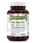 Amazing Flora Probiotic 50 Billion With 10 Best Probiotics Strains Including Acidophilus, Plantarum, Rhamnosus Etc * Supports Digestive & Immune Health * Veggie Capsules (60 Count)