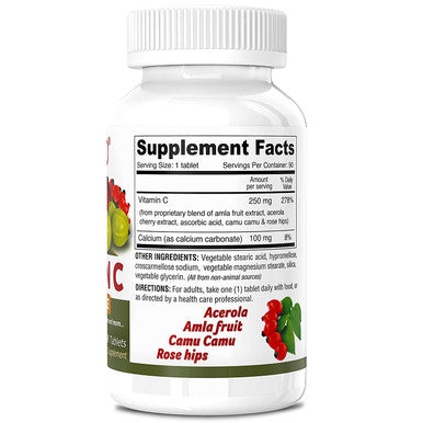 Deva Vegan Vitamins - Vegan Food Based Premium Vitamin C - Multisource - Non-GMO - 90 Tablets