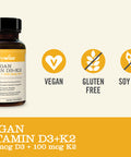Naturewise Vegan Vitamin D3 5000Iu (125 Mcg) + Vitamin K2 (100Mcg )