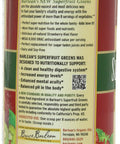 Barlean's Strawberry Kiwi Superfruit Greens Powder Daily Fruits and Veggies Superfood Supplement Green Antioxidant Blend and Fiber Super Power Smoothie Mix 9.52 Oz