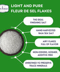 Sea Salt Superstore Flaky Sea Salt Hand Harvested Sea Salt Flakes Baja Fleur de Sel Flake Salt Gourmet Finishing Flaky Salt for Baking and Cooking 7 oz Bag