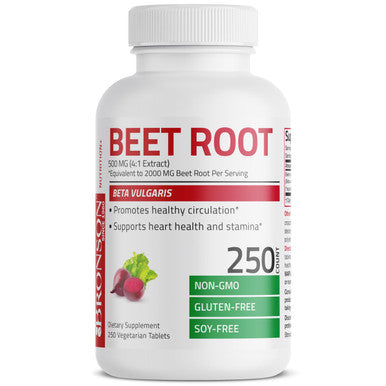 Bronson Beet Root Extra Strength, Non-Gmo, 250 Vegetarian Tablets