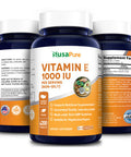 Vitamin E 1000 IU 200 Tablets (Non-GMO & Gluten-Free) - Mixed Tocopherols