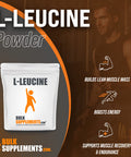 BulkSupplements L-Leucine Powder - Leucine Supplements for Muscle Endurance, BCAA Supplement - Amino Powder - 2500mg of L-Leucine Powder - (500 Grams - 1.1 lbs)