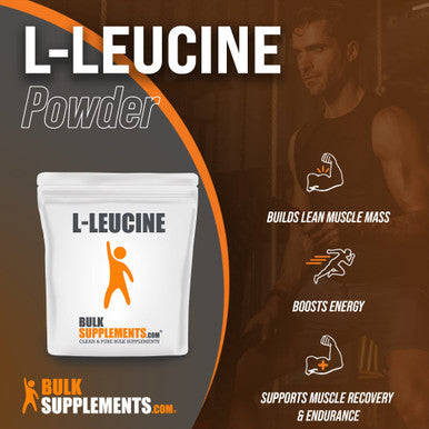 BulkSupplements L-Leucine Powder - Leucine Supplements for Muscle Endurance, BCAA Supplement - Amino Powder - 2500mg of L-Leucine Powder - (500 Grams - 1.1 lbs)