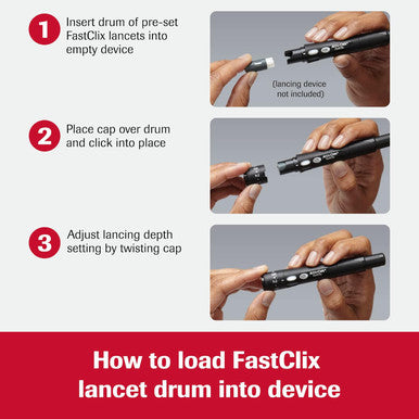 Accu Chek FastClix Diabetes Lancets for Diabetic Blood Glucose Testing (Pack of 102)