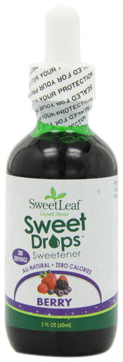Sweetleaf Stevia Sweet Drops Berry - Liquid Stevia Drops Sweetener Zero Calorie Non-GMO Flavored Stevia Liquid Sugar Substitute for Sugar- Sodas Mixed Drinks Iced Tea 2 Fl Oz (Pack of 2)